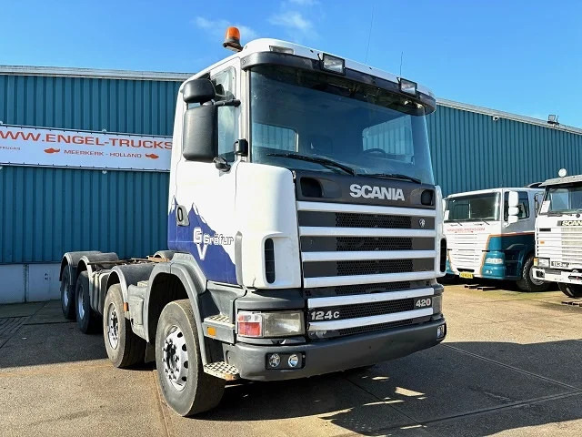 Scania R124-420 C 8x4 FULL STEEL CHASSIS (EURO 3 / FULL STEEL SUSPENSION / REDUCTION AXLES / GRS900 GEARBOX) - Châssis cabine: photos 3 Scania R124-420 C 8x4 FULL STEEL CHASSIS (EURO 3 / FULL STEEL SUSPENSION / REDUCTION AXLES / GRS900 GEARBOX) - Châssis cabine: photos 3