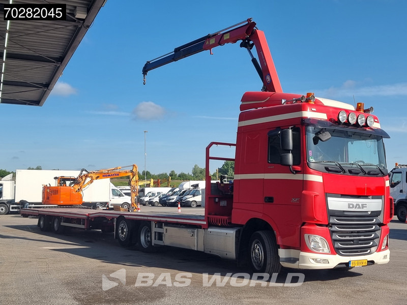 DAF XF 440 6X2 NL-Truck Transporter HMF 900-K2 Kran Lift-Lenkachse Euro 6 - Camion plateau, Camion grue: photos 3 DAF XF 440 6X2 NL-Truck Transporter HMF 900-K2 Kran Lift-Lenkachse Euro 6 - Camion plateau, Camion grue: photos 3