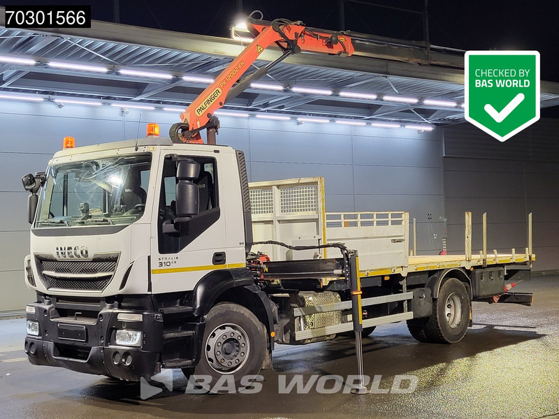 Iveco Stralis 310 4X2 Palfinger PK 12002 EH Kran Crane Steelsuspension Automatic Euro 6 - Camion plateau, Camion grue: photos 1 Iveco Stralis 310 4X2 Palfinger PK 12002 EH Kran Crane Steelsuspension Automatic Euro 6 - Camion plateau, Camion grue: photos 1