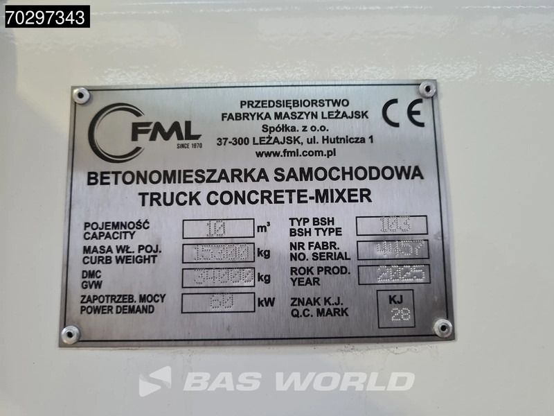 Camion malaxeur neuf Iveco T-WAY 410 8X4 NEW! 10M3 FML Mixer Full Steel Suspension Automatic Euro 6: photos 18 Camion malaxeur neuf Iveco T-WAY 410 8X4 NEW! 10M3 FML Mixer Full Steel Suspension Automatic Euro 6: photos 18