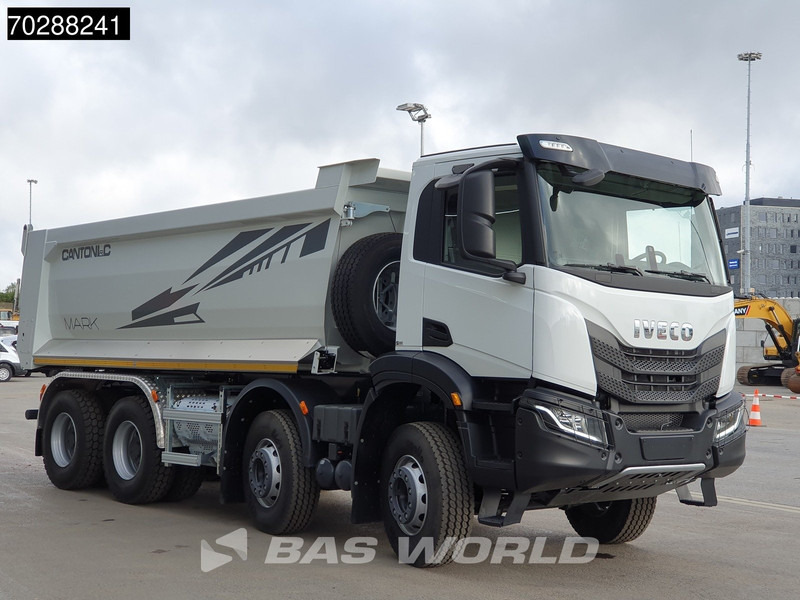 Camion benne neuf Iveco T-Way 450 8X4 NEW! 20m3 Cantoni tipper Steelsuspension Big-Axle Automatic Euro 6: photos 7
