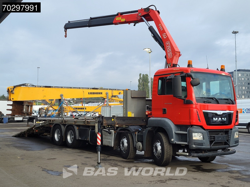 MAN TGS 35.360 TGS 8X2 Fassi F235A.0.22 Crane Kran Winch Hydraulic ramp Lift-Axle Navi Euro 6 - Camion plateau, Camion grue: photos 5 MAN TGS 35.360 TGS 8X2 Fassi F235A.0.22 Crane Kran Winch Hydraulic ramp Lift-Axle Navi Euro 6 - Camion plateau, Camion grue: photos 5
