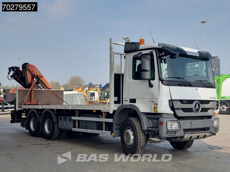 Camion plateau, Camion grue Mercedes-Benz Actros 2641 6X4 Palfinger PK18002-EH Remote Full Steel Euro 5: photos 10