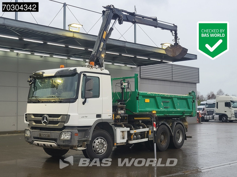 Mercedes-Benz Actros 2646 Actros 6X4 HIAB 122 BS-2 HIDUO Crane Kran 3-way tipper Big-Axle Euro 5 - Camion benne, Camion grue: photos 1 Mercedes-Benz Actros 2646 Actros 6X4 HIAB 122 BS-2 HIDUO Crane Kran 3-way tipper Big-Axle Euro 5 - Camion benne, Camion grue: photos 1