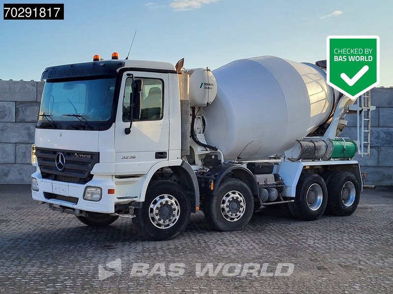 Mercedes-Benz Actros 3236 8X4 9m3 Stetter Mixer Retarder Steelsuspension Big-Axle Euro 3 - Camion malaxeur: photos 1 Mercedes-Benz Actros 3236 8X4 9m3 Stetter Mixer Retarder Steelsuspension Big-Axle Euro 3 - Camion malaxeur: photos 1