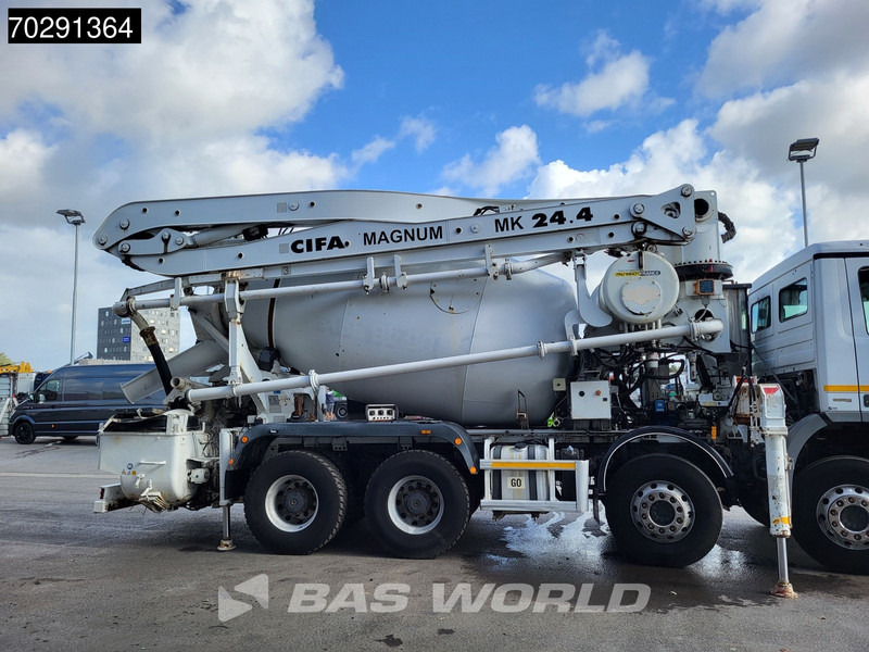 Camion pompe Mercedes-Benz Actros 3241 8X4 Cifa MK24.4Z Pompe+Mixer Retarder 3-Pedals Steelsuspension Big-Axle Euro 5: photos 18