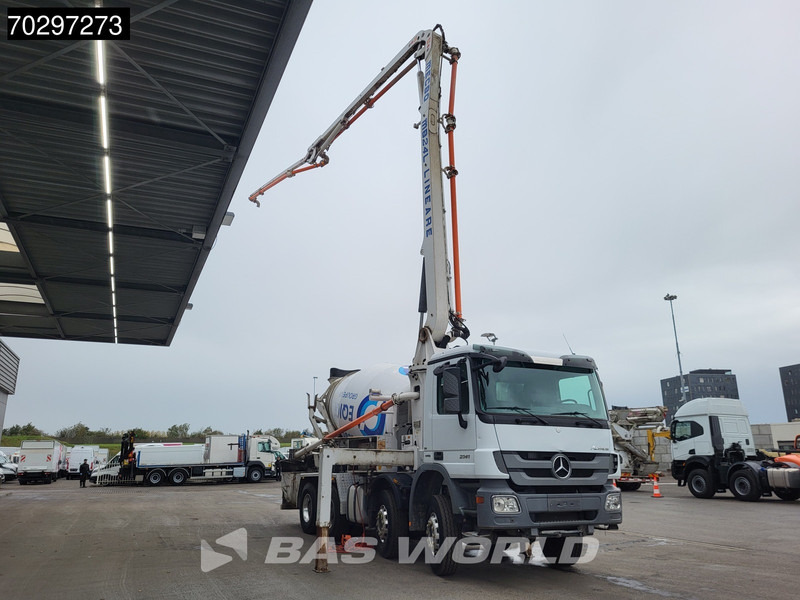 Mercedes-Benz Actros 3241 8X4 Mecbo MB 24L Pump + 7m3 Mecbo Mixer Big-Axle Steelsuspension Euro 5 - Camion pompe: photos 3 Mercedes-Benz Actros 3241 8X4 Mecbo MB 24L Pump + 7m3 Mecbo Mixer Big-Axle Steelsuspension Euro 5 - Camion pompe: photos 3
