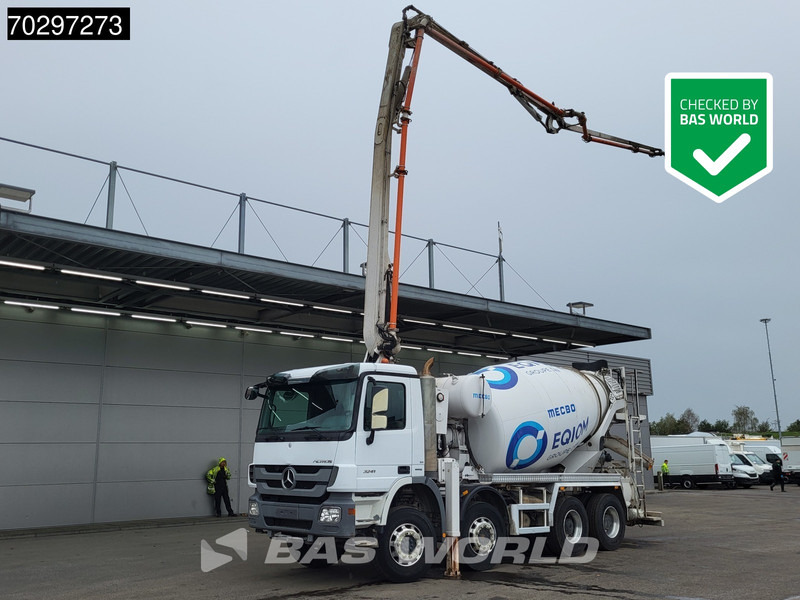 Mercedes-Benz Actros 3241 8X4 Mecbo MB 24L Pump + 7m3 Mecbo Mixer Big-Axle Steelsuspension Euro 5 - Camion pompe: photos 1 Mercedes-Benz Actros 3241 8X4 Mecbo MB 24L Pump + 7m3 Mecbo Mixer Big-Axle Steelsuspension Euro 5 - Camion pompe: photos 1