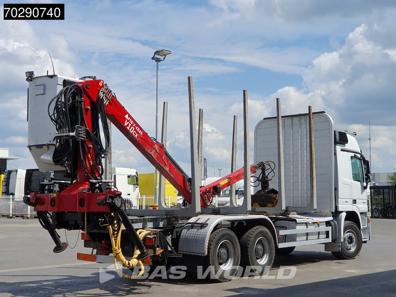 Camion grumier, Camion grue Mercedes-Benz Actros 3346 6X4 Original KM's! Wood Crane Big-Axle Steelsuspension Euro 5: photos 12