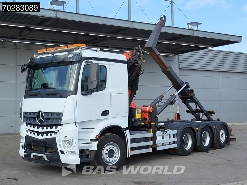 Mercedes-Benz Arocs 3245 Actros 8X4 Palfinger PK22002 EH Crane 17tons hooklift Big-Axle Lift+Lenkachse Navi Euro 6 - Camion ampliroll, Camion grue: photos 5 Mercedes-Benz Arocs 3245 Actros 8X4 Palfinger PK22002 EH Crane 17tons hooklift Big-Axle Lift+Lenkachse Navi Euro 6 - Camion ampliroll, Camion grue: photos 5