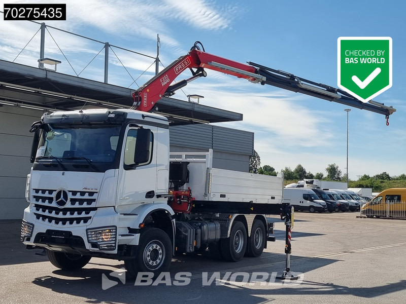 Mercedes-Benz Arocs 3348 6X4 Fassi F255A2.24 Kran Crane 9m3 3-Sided Tipper Big-Axle Euro 6 - Camion benne, Camion grue: photos 1 Mercedes-Benz Arocs 3348 6X4 Fassi F255A2.24 Kran Crane 9m3 3-Sided Tipper Big-Axle Euro 6 - Camion benne, Camion grue: photos 1