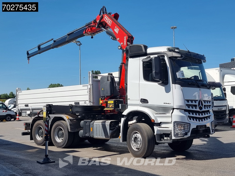 Mercedes-Benz Arocs 3348 6X4 Fassi F255A2.24 Kran Crane 9m3 3-Sided Tipper Big-Axle Euro 6 - Camion benne, Camion grue: photos 3 Mercedes-Benz Arocs 3348 6X4 Fassi F255A2.24 Kran Crane 9m3 3-Sided Tipper Big-Axle Euro 6 - Camion benne, Camion grue: photos 3