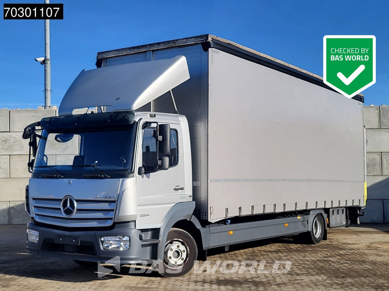 Mercedes-Benz Atego 1224 4X2 12tonner 280cm height box 1500kg Ladebordwand Automatic Euro 6 - Camion à rideaux coulissants: photos 1 Mercedes-Benz Atego 1224 4X2 12tonner 280cm height box 1500kg Ladebordwand Automatic Euro 6 - Camion à rideaux coulissants: photos 1