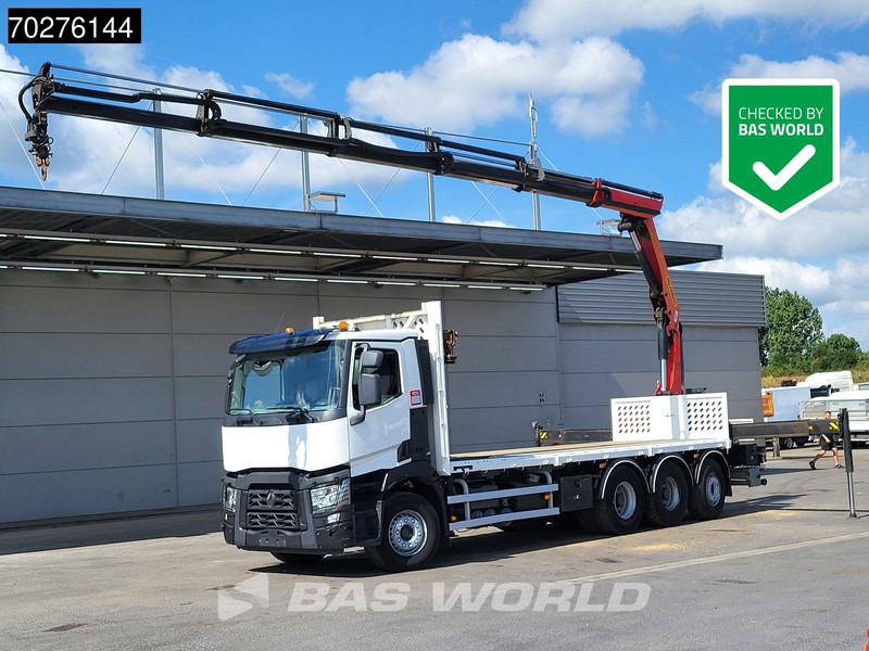 Renault C 380 8X4 Palfinger PK 23001 EH Remote Lift+Lenkachse Euro 6 - Camion plateau, Camion grue: photos 1 Renault C 380 8X4 Palfinger PK 23001 EH Remote Lift+Lenkachse Euro 6 - Camion plateau, Camion grue: photos 1