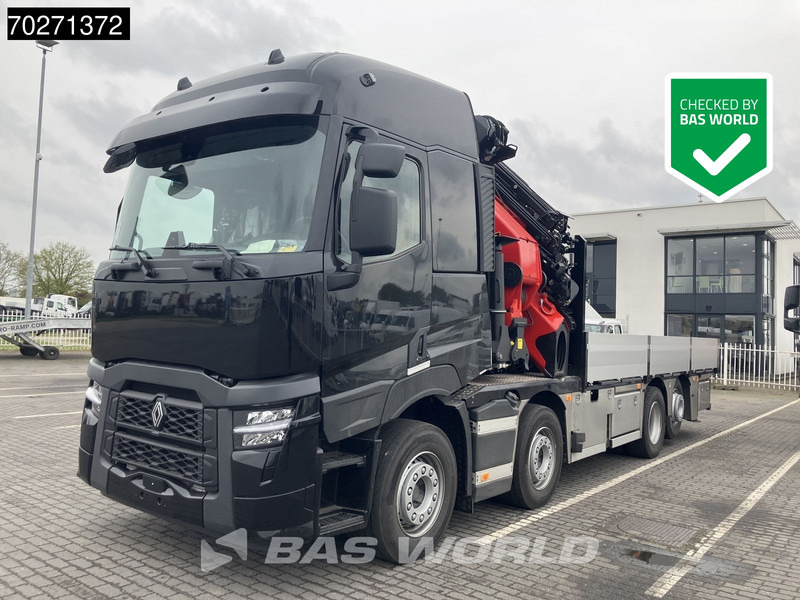 Renault C 520 8X2 Palfinger PK65002 SH Crane Jib Winch Lift+steering Axle Euro 6 - Camion plateau, Camion grue: photos 1 Renault C 520 8X2 Palfinger PK65002 SH Crane Jib Winch Lift+steering Axle Euro 6 - Camion plateau, Camion grue: photos 1