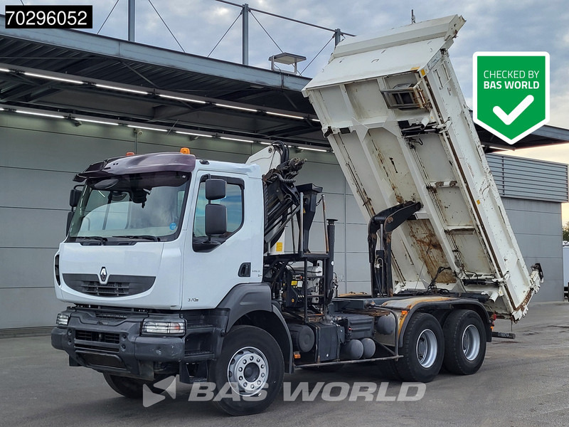Renault Kerax 370 6X4 Palfinger PK15500 Crane Kran 2-side Tipper Retarder Manual Euro 4 - Camion benne, Camion grue: photos 1 Renault Kerax 370 6X4 Palfinger PK15500 Crane Kran 2-side Tipper Retarder Manual Euro 4 - Camion benne, Camion grue: photos 1