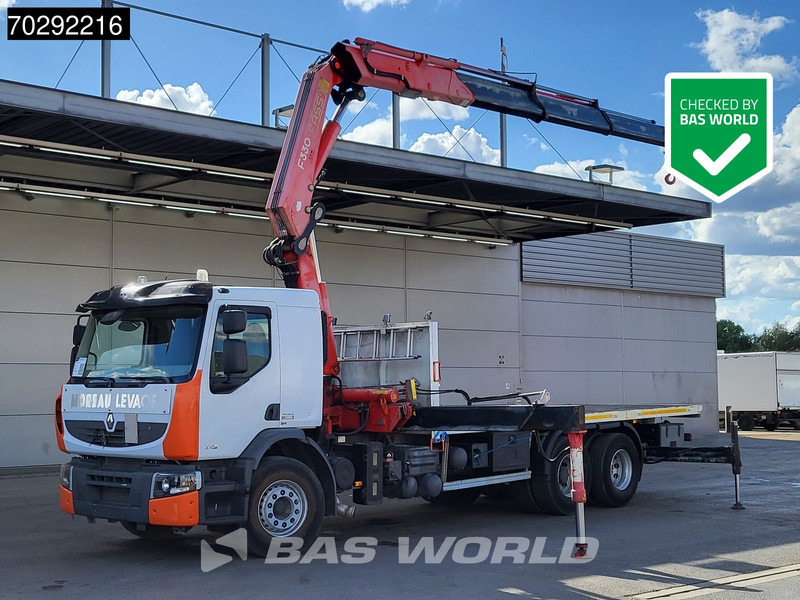 Renault Premium 370 6X2 Fassi F330B.23 Kran Crane Manual Big-Axle Lift-Axle Euro 4 - Camion plateau, Camion grue: photos 1 Renault Premium 370 6X2 Fassi F330B.23 Kran Crane Manual Big-Axle Lift-Axle Euro 4 - Camion plateau, Camion grue: photos 1