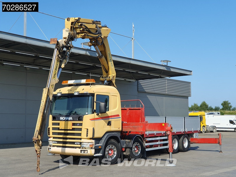 Scania 124G 470 8X4 Palfinger PK45000 C4 Crane Kran Fly-Jib Manual Steering Axle Euro 3 - Camion plateau, Camion grue: photos 5 Scania 124G 470 8X4 Palfinger PK45000 C4 Crane Kran Fly-Jib Manual Steering Axle Euro 3 - Camion plateau, Camion grue: photos 5