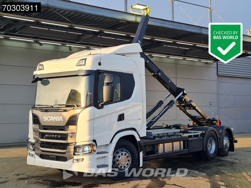 Scania G460 6X2 NEW! 20tons HIAB Containersystem Lift+Steering Axle Automatic Retarder Euro 6 - Camion ampliroll: photos 1 Scania G460 6X2 NEW! 20tons HIAB Containersystem Lift+Steering Axle Automatic Retarder Euro 6 - Camion ampliroll: photos 1
