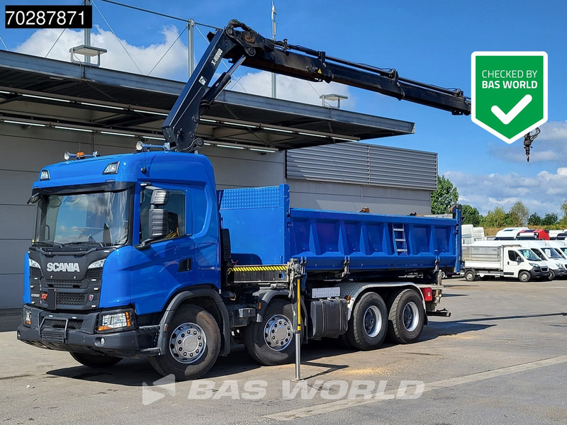 Scania G500 8X4 Hiab X-HIDUO 228 E-3 Crane Retarder Big-Axle Josset Menguy Tipper 14m3 Euro 6 - Camion benne, Camion grue: photos 1 Scania G500 8X4 Hiab X-HIDUO 228 E-3 Crane Retarder Big-Axle Josset Menguy Tipper 14m3 Euro 6 - Camion benne, Camion grue: photos 1