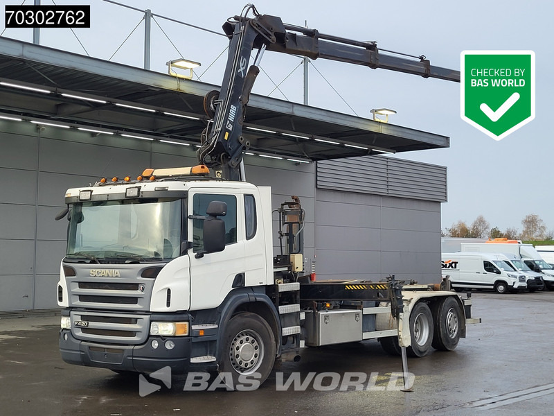 Scania P420 6X2 Hiab 166 ES-3 Hipro Crane Remote VDL 25tons hooklift Euro 5 - Camion ampliroll, Camion grue: photos 1 Scania P420 6X2 Hiab 166 ES-3 Hipro Crane Remote VDL 25tons hooklift Euro 5 - Camion ampliroll, Camion grue: photos 1