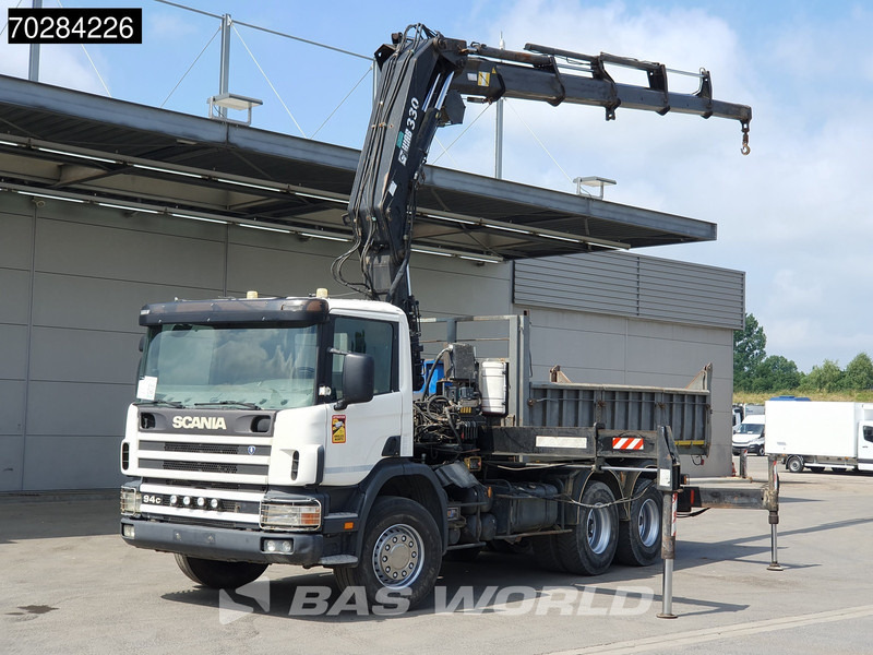 Scania P94 6X4 Hiab 330-4 Kran Crane 9m3 tipper Manual Steelsuspension Euro 3 - Camion benne, Camion grue: photos 1 Scania P94 6X4 Hiab 330-4 Kran Crane 9m3 tipper Manual Steelsuspension Euro 3 - Camion benne, Camion grue: photos 1