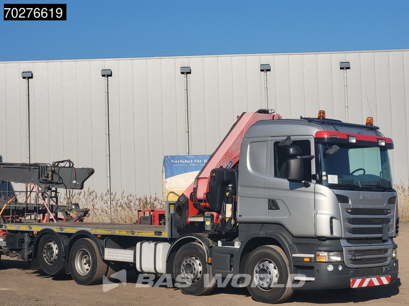 Scania R480 8X2 FASSI F660AXP.25 Manual Retarder Lift+Lenkachse Euro 5 - Camion plateau, Camion grue: photos 3 Scania R480 8X2 FASSI F660AXP.25 Manual Retarder Lift+Lenkachse Euro 5 - Camion plateau, Camion grue: photos 3