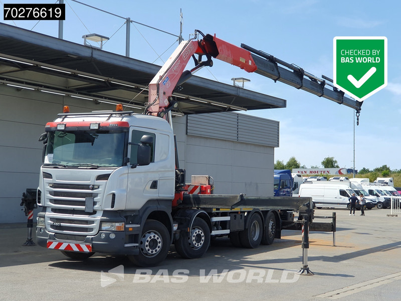 Scania R480 8X2 FASSI F660AXP.25 Manual Retarder Lift+Lenkachse Euro 5 - Camion plateau, Camion grue: photos 1 Scania R480 8X2 FASSI F660AXP.25 Manual Retarder Lift+Lenkachse Euro 5 - Camion plateau, Camion grue: photos 1
