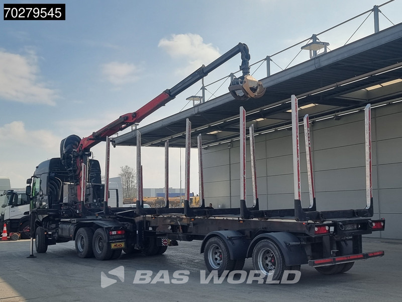 Renault K 520 6X6 6x6 Big-Axle Steelsuspension Holz Kran Palfinger Q180Z96 Optibrake+ Drumbrakes - Tracteur routier: photos 2 Renault K 520 6X6 6x6 Big-Axle Steelsuspension Holz Kran Palfinger Q180Z96 Optibrake+ Drumbrakes - Tracteur routier: photos 2