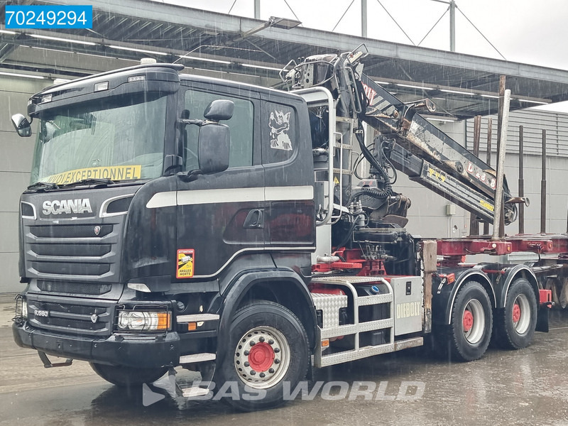 Scania R580 6X4 Holz Kran Diebolt D28 Full-Steell Extentable Trailer - Tracteur routier: photos 5 Scania R580 6X4 Holz Kran Diebolt D28 Full-Steell Extentable Trailer - Tracteur routier: photos 5