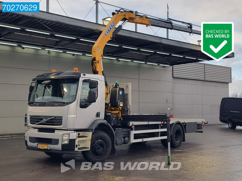 Camion plateau, Camion grue Volvo FE 320 4X2 NL-Truck Manual Effer 145 3S Crane Remote Euro 4: photos 1