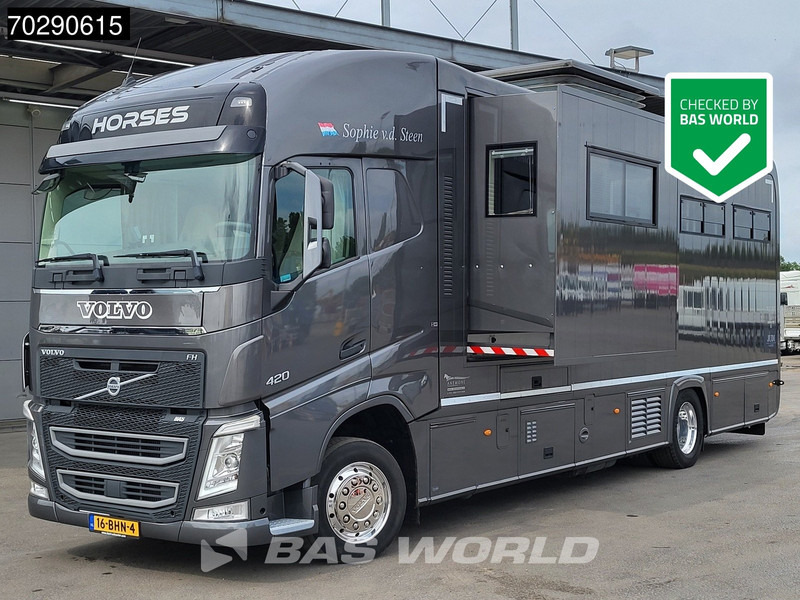 Volvo FH 420 FH 4X2 NL-Truck STX Horse truck + Living 4 Horses Navi ACC Euro 6 - Camion chevaux: photos 1 Volvo FH 420 FH 4X2 NL-Truck STX Horse truck + Living 4 Horses Navi ACC Euro 6 - Camion chevaux: photos 1