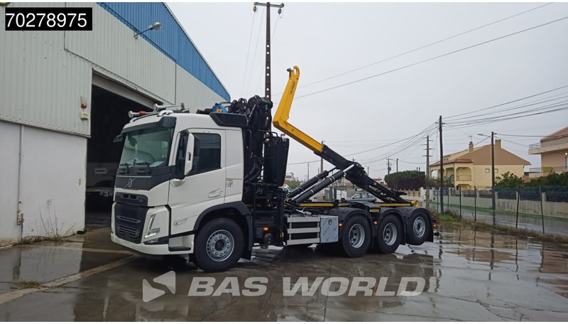 Camion ampliroll, Camion grue neuf Volvo FM 460 8X4 NEW! Palfinger Q200Z95TR HPLS Crane + HT 24 TEC Hooklift ACC LED: photos 9