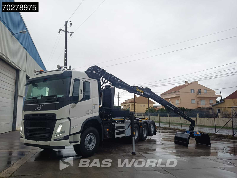 Camion ampliroll, Camion grue neuf Volvo FM 460 8X4 NEW! Palfinger Q200Z95TR HPLS Crane + HT 24 TEC Hooklift ACC LED: photos 8