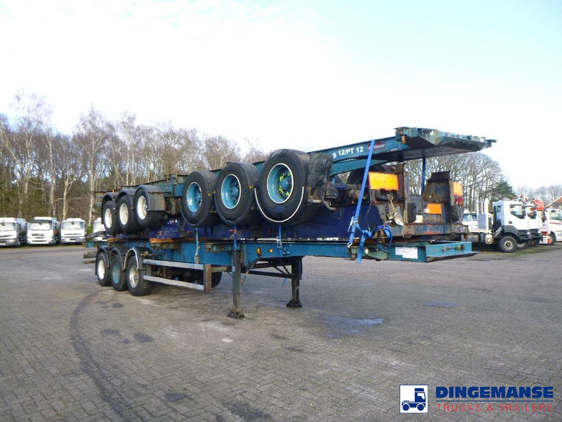 Crane Fruehauf Stack - 3 x container trailer 20-20-30-40 ft - Semi-remorque porte-conteneur/ Caisse mobile: photos 2 Crane Fruehauf Stack - 3 x container trailer 20-20-30-40 ft - Semi-remorque porte-conteneur/ Caisse mobile: photos 2