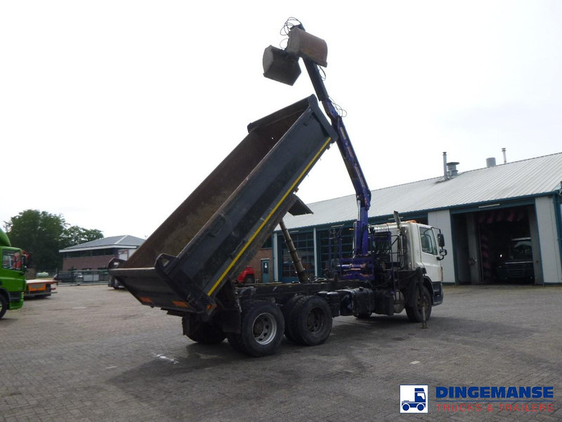 DAF CF 75.310 6x4 RHD tipper + HMF 1144 K-1 + grapple - Camion grue: photos 4 DAF CF 75.310 6x4 RHD tipper + HMF 1144 K-1 + grapple - Camion grue: photos 4