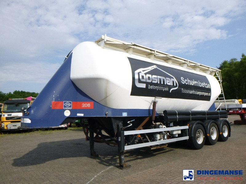 Feldbinder Powder tank alu 40 m3 / 1 comp + compressor - Semi-remorque citerne: photos 1 Feldbinder Powder tank alu 40 m3 / 1 comp + compressor - Semi-remorque citerne: photos 1