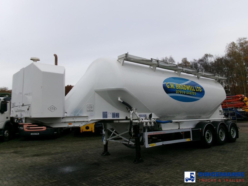 Feldbinder Powder tank alu 40 m3 / 1 comp + compressor - Semi-remorque citerne: photos 1 Feldbinder Powder tank alu 40 m3 / 1 comp + compressor - Semi-remorque citerne: photos 1