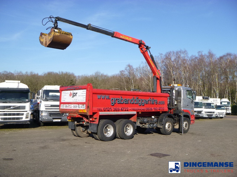 Hino FY1EUKA 8x4 tipper RHD + Palfinger E120L + grapple - Camion grue: photos 3 Hino FY1EUKA 8x4 tipper RHD + Palfinger E120L + grapple - Camion grue: photos 3