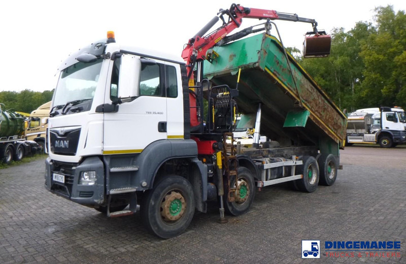 MAN TGS 35.400 8X4 RHD tipper + Palfinger Epsilon M125L - Camion grue: photos 1 MAN TGS 35.400 8X4 RHD tipper + Palfinger Epsilon M125L - Camion grue: photos 1