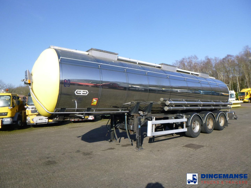 Van Hool Chemical tank inox 30 m3 / 1 comp - Semi-remorque citerne: photos 1 Van Hool Chemical tank inox 30 m3 / 1 comp - Semi-remorque citerne: photos 1