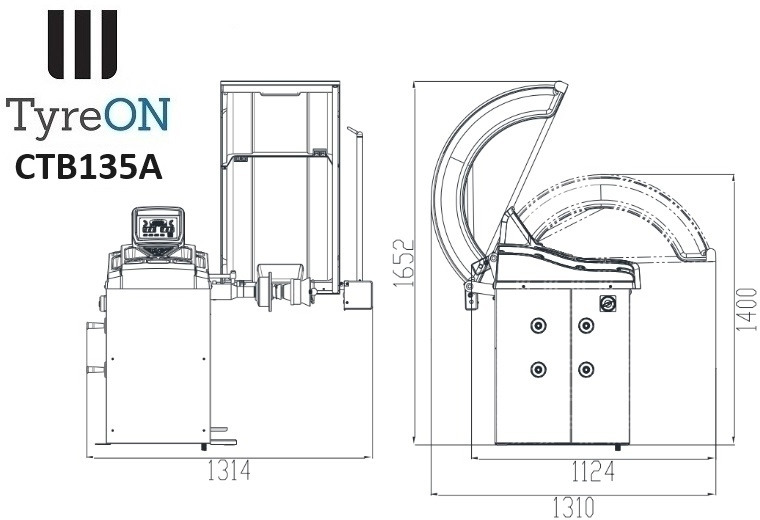 CTB135A wheel balancer - 5 ALU and 2 Steel programs - Auto input Distance + Diameter + Width - 230V - Équipement de garage: photos 2 CTB135A wheel balancer - 5 ALU and 2 Steel programs - Auto input Distance + Diameter + Width - 230V - Équipement de garage: photos 2