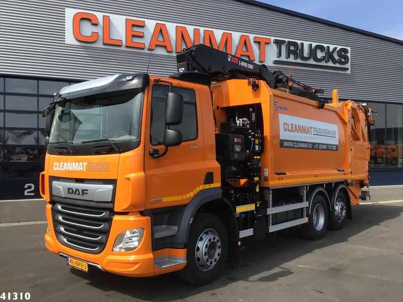 DAF FAN CF 340 Hiab 23 ton/meter laadkraan - Benne à ordures ménagères: photos 1 DAF FAN CF 340 Hiab 23 ton/meter laadkraan - Benne à ordures ménagères: photos 1