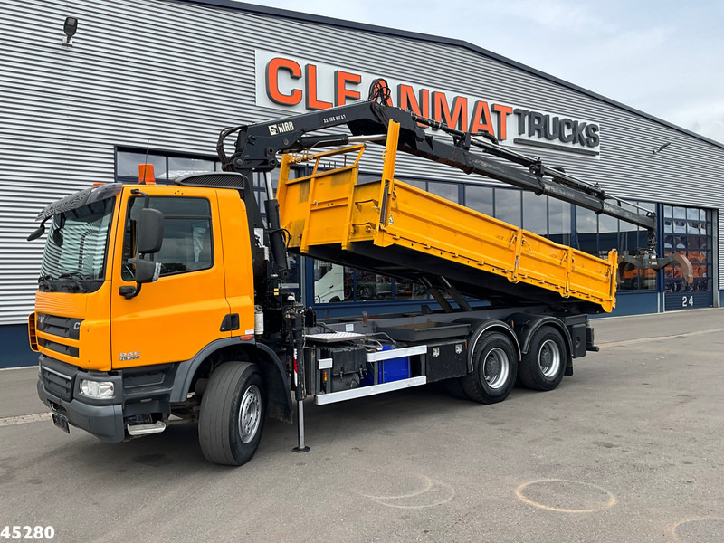 DAF FAT 75 CF 340 6x4 Manual Full steel Hiab 16 Tonmeter laadkraan - Camion benne, Camion grue: photos 1 DAF FAT 75 CF 340 6x4 Manual Full steel Hiab 16 Tonmeter laadkraan - Camion benne, Camion grue: photos 1
