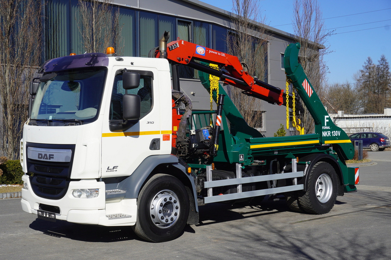 DAF LF 18.310 E6 / Skip loader Fornal NKR 130V / HDS HMF 735 K2 / Manual gearbox - Camion grue: photos 1 DAF LF 18.310 E6 / Skip loader Fornal NKR 130V / HDS HMF 735 K2 / Manual gearbox - Camion grue: photos 1