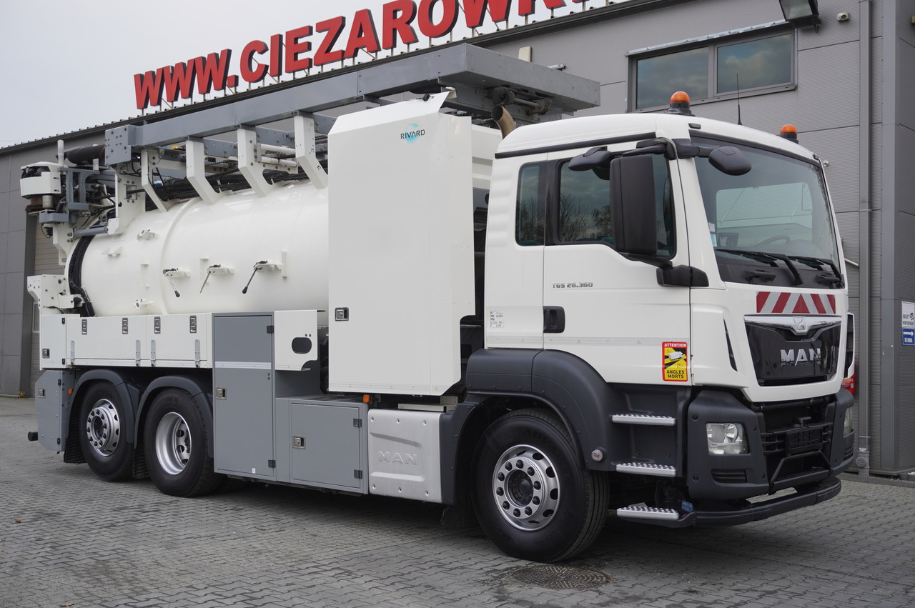 MAN TGS 26.360 E6 / RIVARD sewage cleaner 18 m3 / 180 tho. km / steering axle / 2 units - Camion vidangeur: photos 2 MAN TGS 26.360 E6 / RIVARD sewage cleaner 18 m3 / 180 tho. km / steering axle / 2 units - Camion vidangeur: photos 2