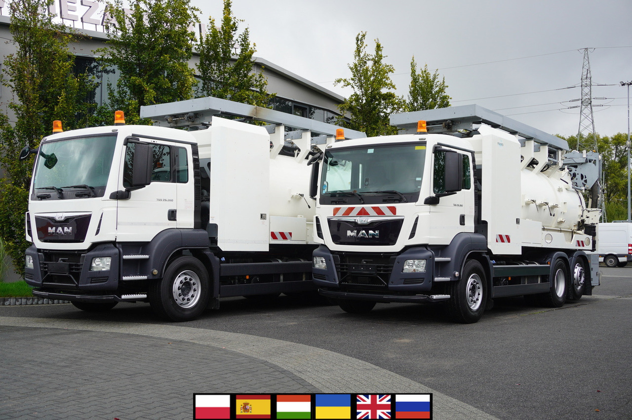 MAN TGS 26.360 E6 / RIVARD sewage cleaner 18 m3 / 180 tho. km / steering axle / 2 units - Camion vidangeur: photos 1 MAN TGS 26.360 E6 / RIVARD sewage cleaner 18 m3 / 180 tho. km / steering axle / 2 units - Camion vidangeur: photos 1