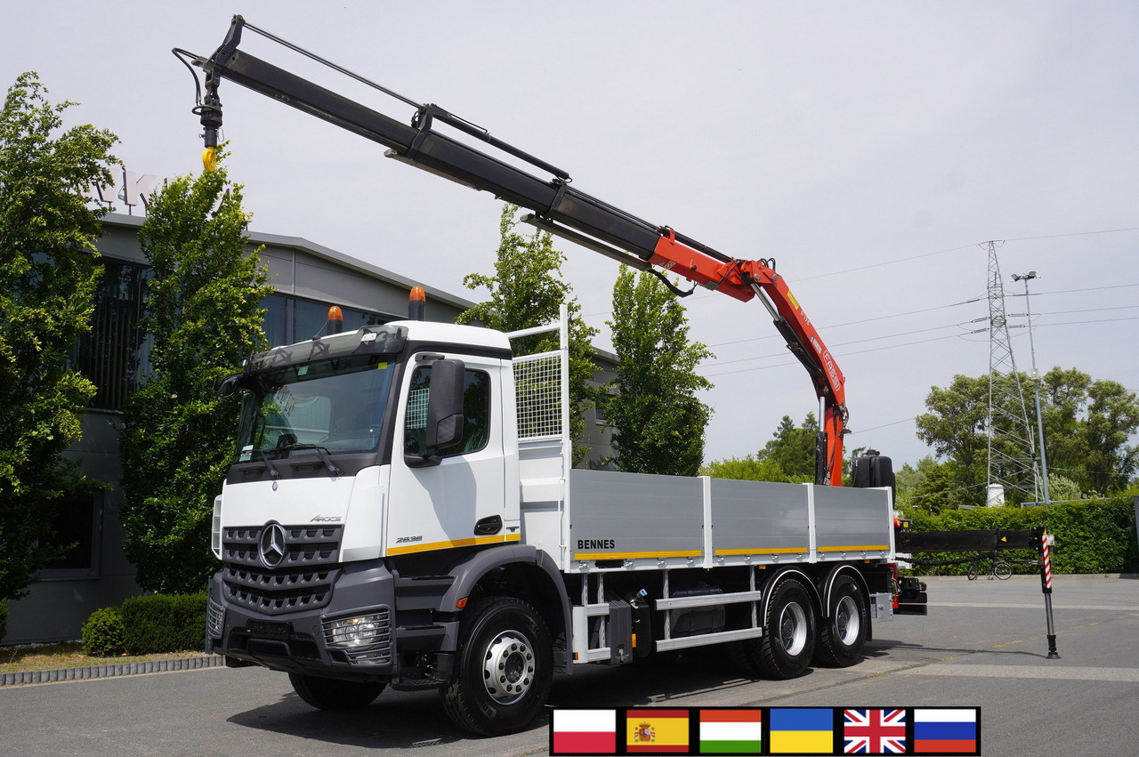 MERCEDES-BENZ AROCS 2636 Flatbed / HDS FASSI F175 7.7 T / 150,000 km - Camion grue: photos 1 MERCEDES-BENZ AROCS 2636 Flatbed / HDS FASSI F175 7.7 T / 150,000 km - Camion grue: photos 1