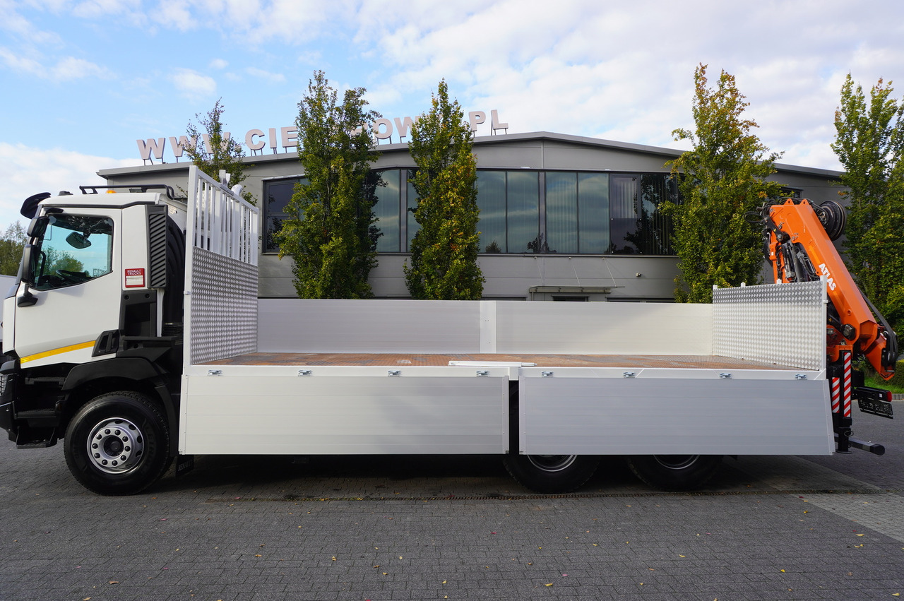 RENAULT C380 Comfort 6x4 / Atlas 172.3E crane / Range 12.3 m / capacity 6.1 t / Flatbed 17 EPAL - Camion plateau, Camion grue: photos 3 RENAULT C380 Comfort 6x4 / Atlas 172.3E crane / Range 12.3 m / capacity 6.1 t / Flatbed 17 EPAL - Camion plateau, Camion grue: photos 3