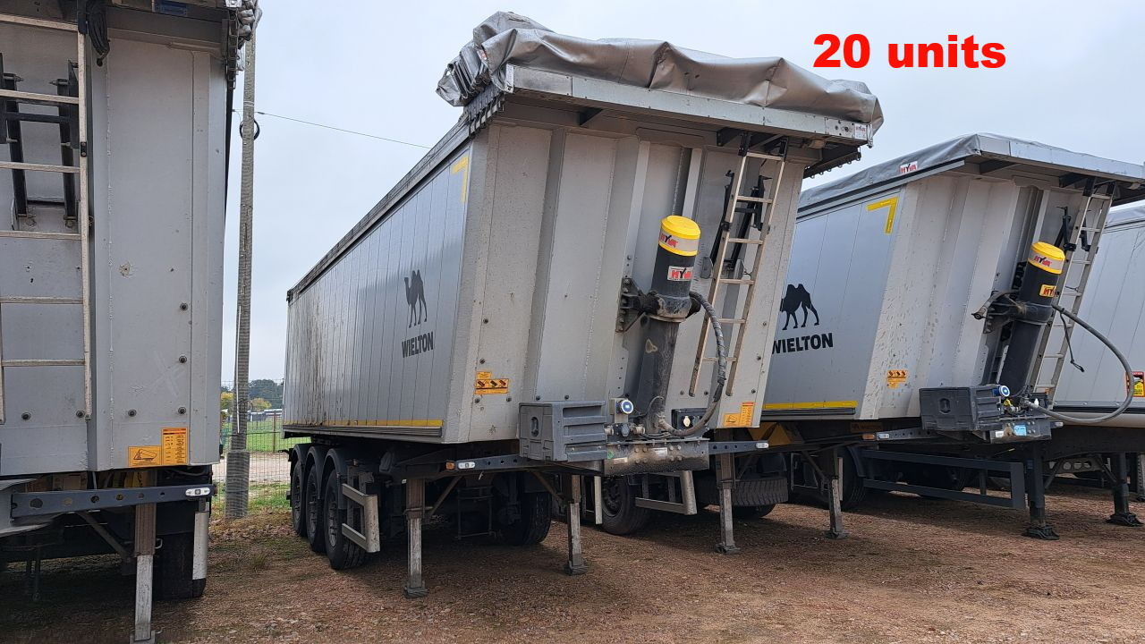 WIELTON NW-3 / weight 6.2 t / capacity 38m3 / Electrically folded roof / Teflon / 20 units, 2022 - Semi-remorque benne: photos 2 WIELTON NW-3 / weight 6.2 t / capacity 38m3 / Electrically folded roof / Teflon / 20 units, 2022 - Semi-remorque benne: photos 2
